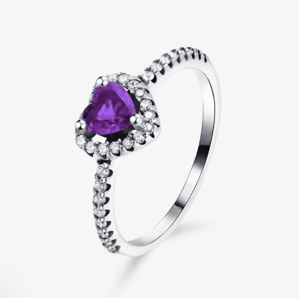 Rotating Forever Rose Box - W / Promise Ring (White Box Red Ring)